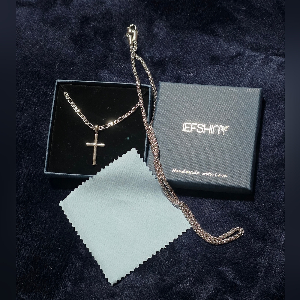 2 Pc Silver Necklace Bundle